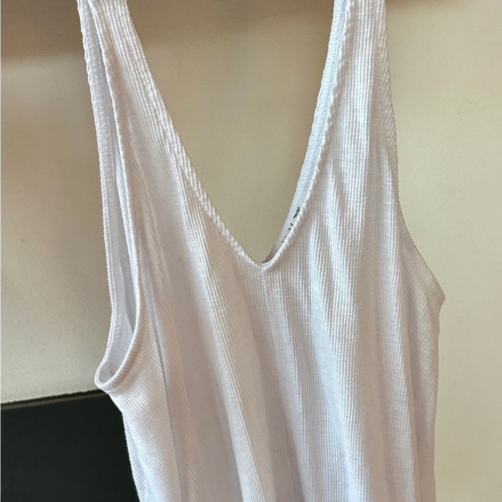 Free People White Textured Top